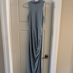 Chic Sleeveless Gray Maxi Dress